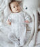 Baby-Strampler aus Doppeljersey für Jungen weiss MARSHMALLOW/weiss MULTICO