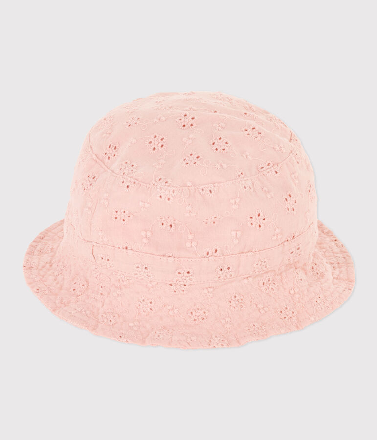 Baby-Bob mit Broderie Anglaise rosa