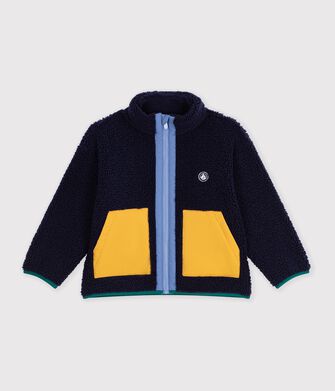 Kinder-Jacke aus Sherpa im Colorblock