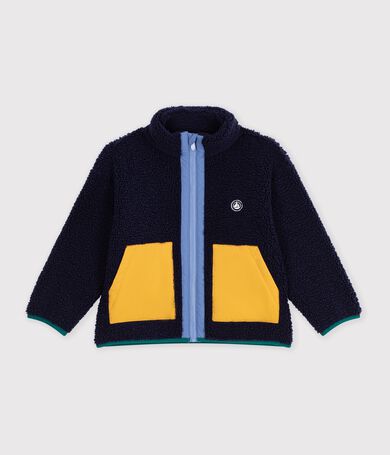 Kinder-Jacke aus Sherpa im Colorblock