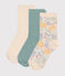 3er-Set Kinder-Socken aus Baumwolle mit Blumenmotiv variante 1