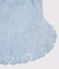 Breitkrempiger Kinder-Sonnenhut aus Chambray blau