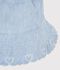 Breitkrempiger Kinder-Sonnenhut aus Chambray blau