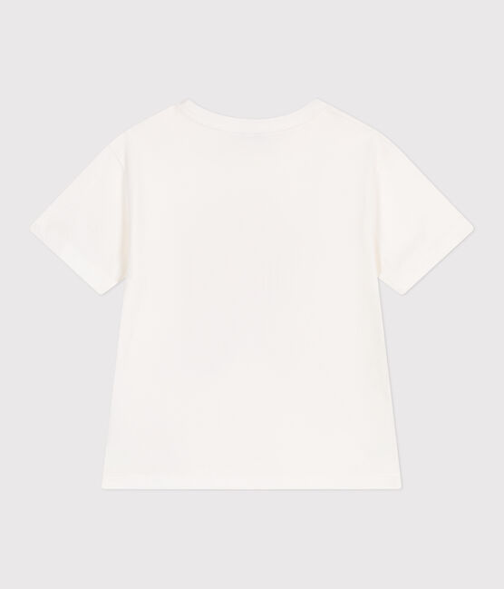 Kurzärmeliges Kinder-T-Shirt aus bedruckter Baumwolle weiss MARSHMALLOW