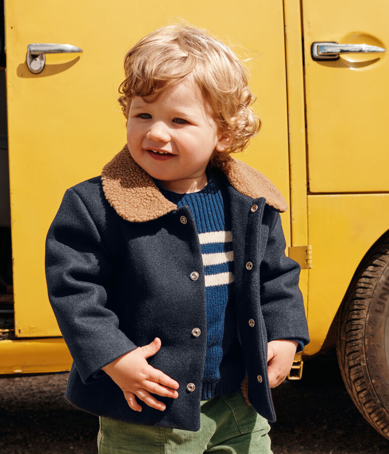 Baby-Jacke aus Wollstoff blau