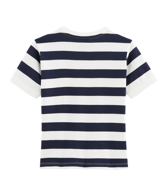 Kinder-T-Shirt für Jungen blau SMOKING/weiss MARSHMALLOW