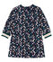 Langärmeliges gemustertes Babykleid für Mädchen blau SMOKING/weiss MULTICO CN