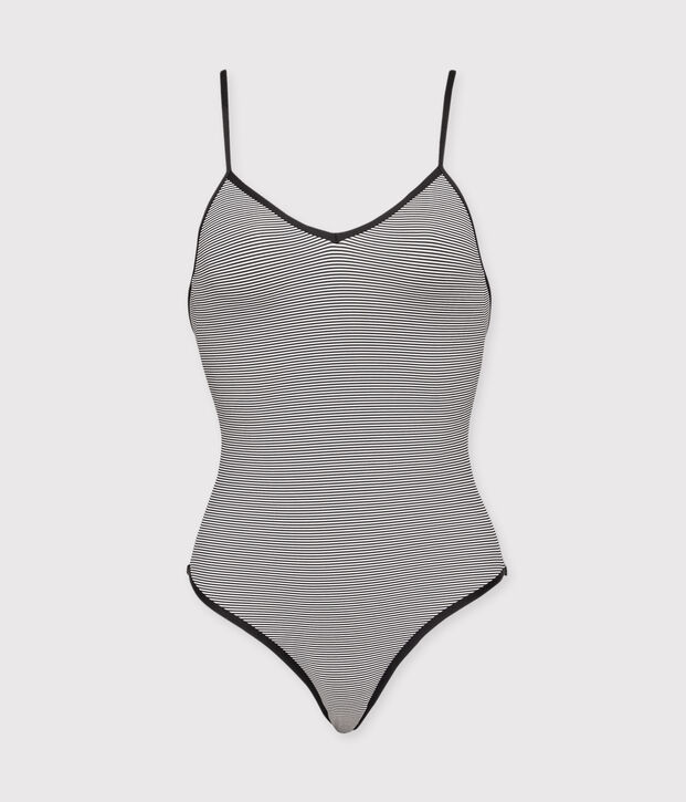 Damen-Badeanzug blau/weiss