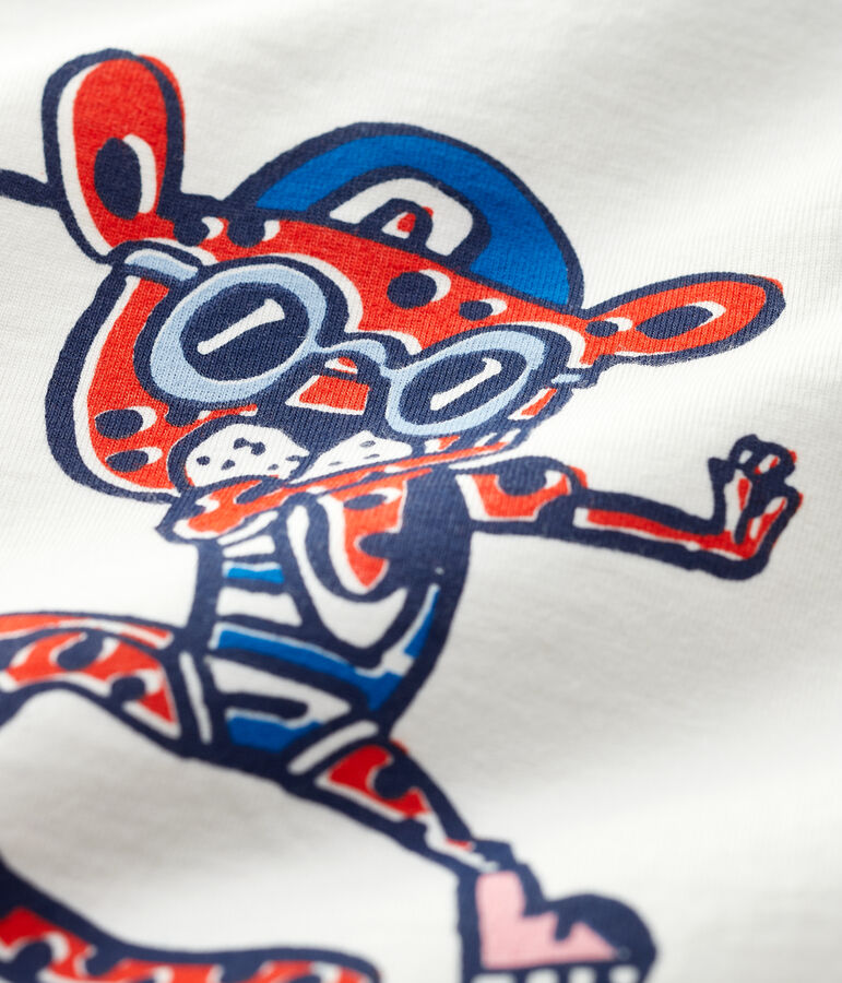 Baby-T-Shirt aus Baumwolle. weiss MARSHMALLOW