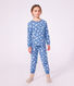 Kinder-Pyjama aus Molton mit Herzmotiv