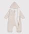 Wattierter Baby-Overall mit Kapuze und F&uuml;&szlig;chen, einfarbig beige MONTELIMAR CHINE
