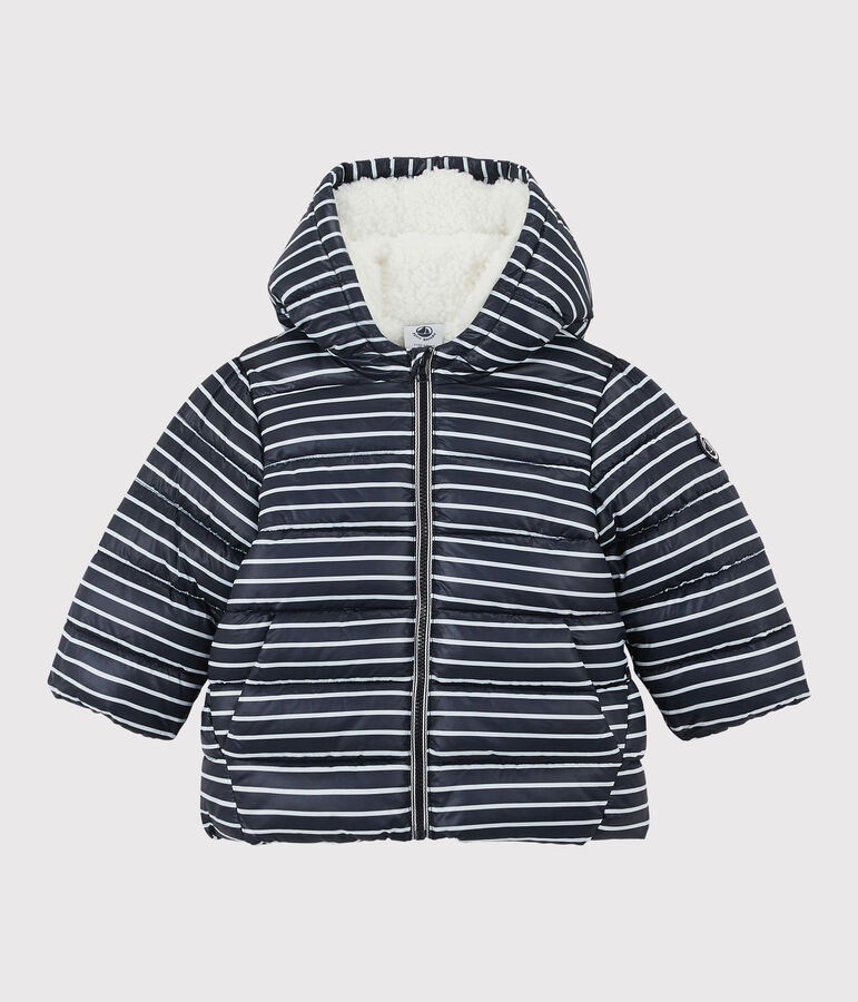 Gesteppter Baby-Anorak blau/weiss
