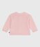Baby-Cardigan aus einfarbigem Woll- und Baumwollstrick rosa JOLI