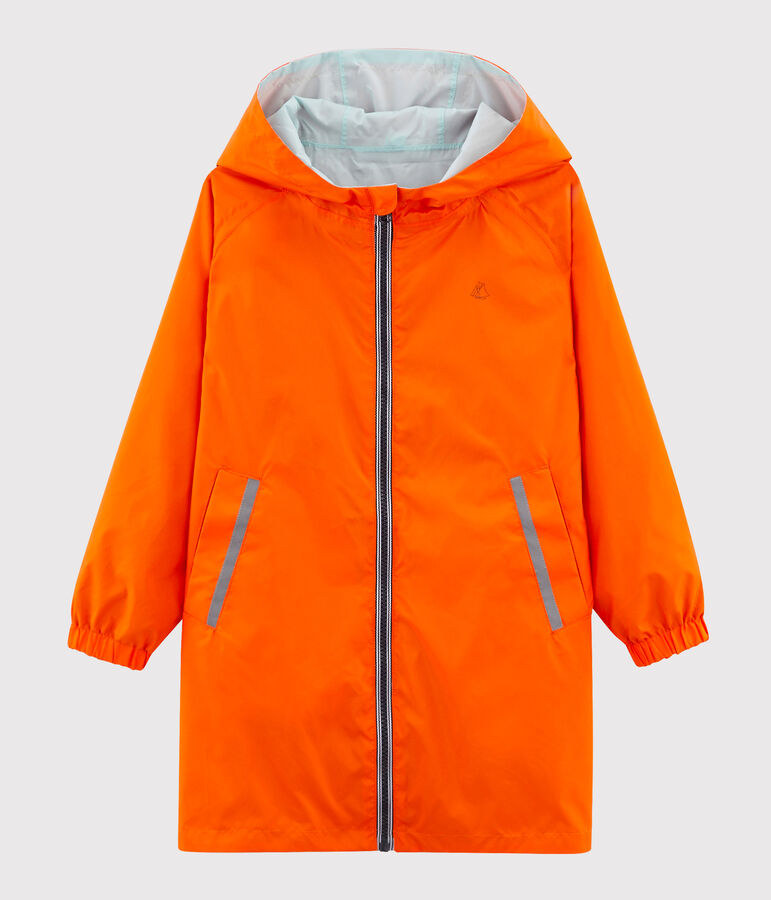 Winddichte Kinder-Wendejacke Unisex orange/blau