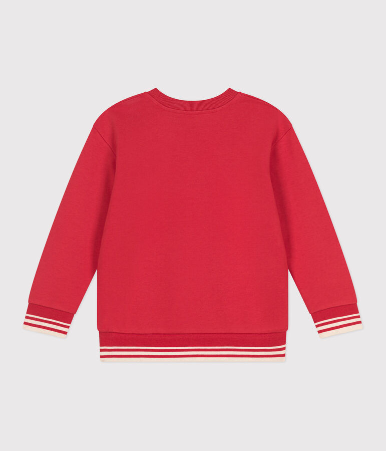 Kinder Unisex-Sweatshirt aus bedruckter Baumwolle rot