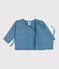 Baby-Wickeljacke aus Woll- und Baumwollstrick mit Lochmuster ADRIATIC