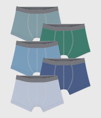 Set Kinder-Boxershorts aus einfarbiger Baumwolle