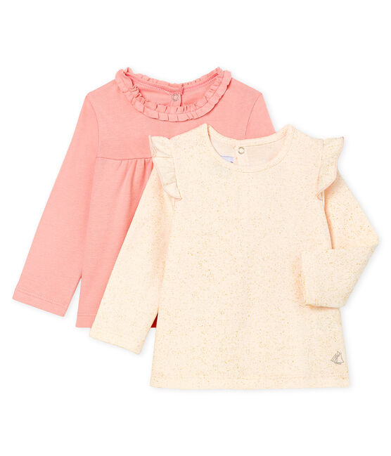 2er-Set langärmelige Baby-T-Shirts für Mädchen variante 1