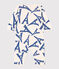 Strampler aus Baumwolle mit Paris-Print weiss AVALANCHE/ MULTICO