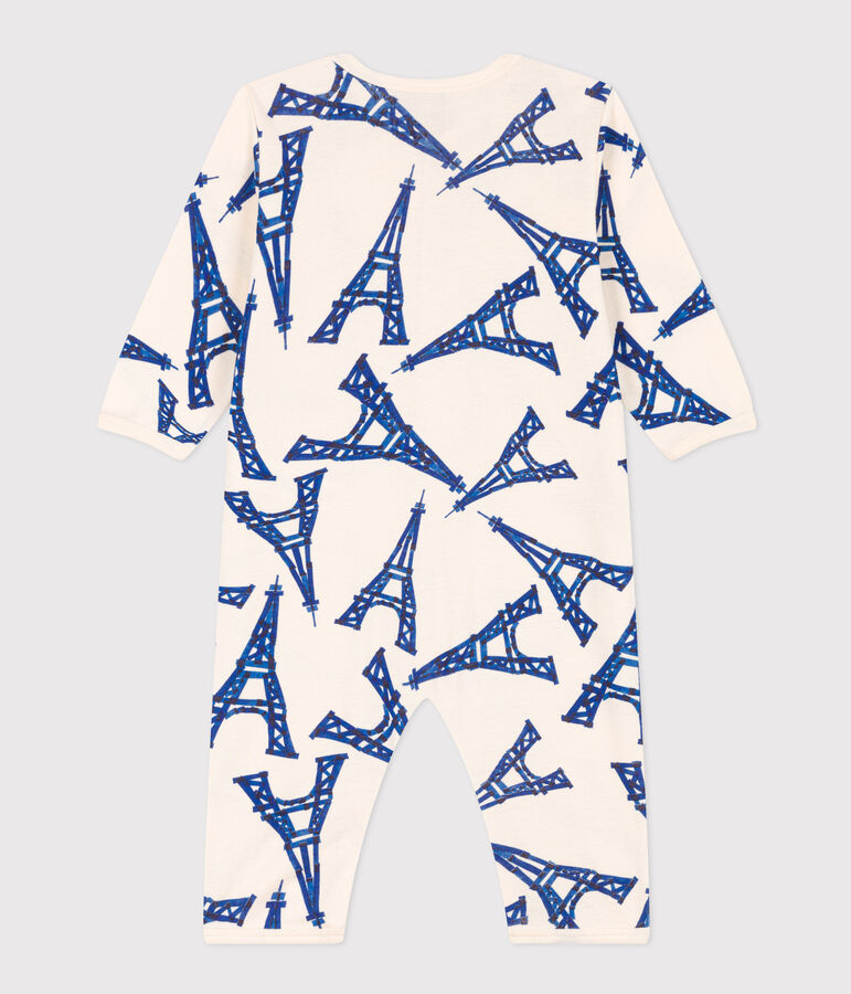 Strampler aus Baumwolle mit Paris-Print naturfarben/vielfarbig