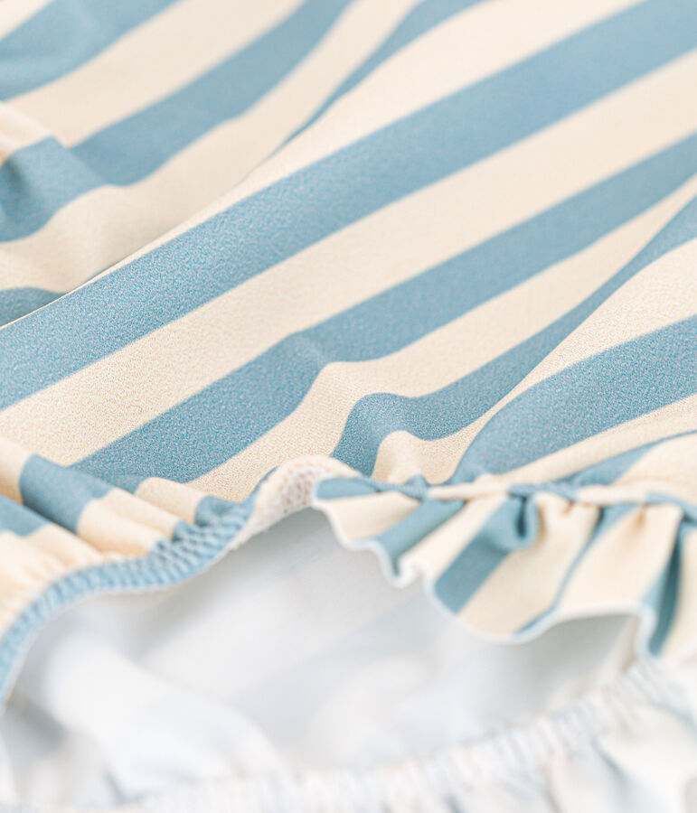 Baby-Badeanzug aus recyceltem Material gr&uuml;n/naturfarben