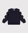 Kinder-Sweatshirt aus warmem Molton für Jungen blau SMOKING