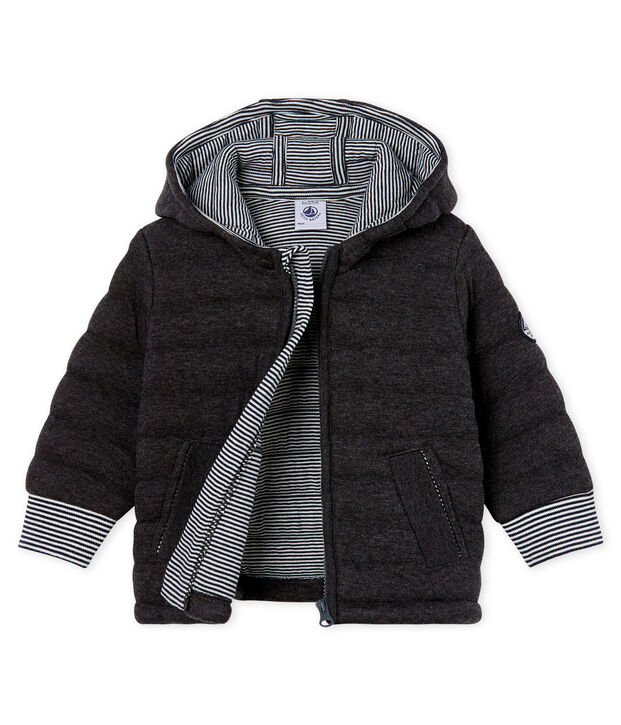 Baby-Jacke aus gestepptem Doppeljersey mit Rei&szlig;verschluss f&uuml;r Jungen grau