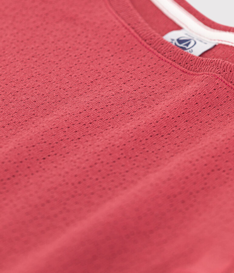 Kinder-Kurzpyjama aus Ajour-Baumwolle f&uuml;r M&auml;dchen rosa