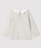 Langärmelige Baby-Bluse für Mädchen beige MONTELIMAR CHINE