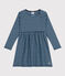 Langärmeliges Kleid mit Streifenmotiv für Mädchen SMOKING/ AZUL