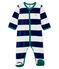 Baby-Strampler aus Samt für Jungen blau MEDIEVAL/weiss MARSHMALLOW