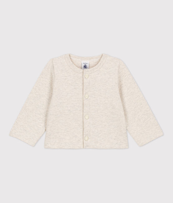 Baby-Cardigan aus dickem, einfarbigem Jersey beige MONTELIMAR CHINE