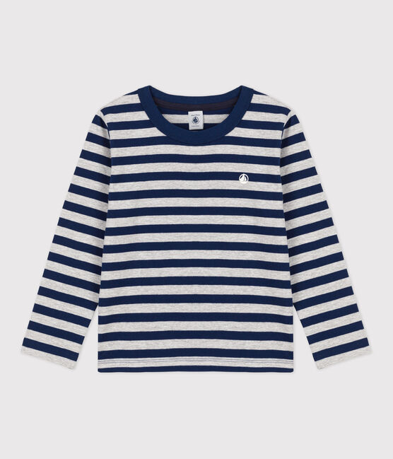 Langärmeliges Kinder-T-Shirt aus Baumwolle für Jungen blau MEDIEVAL/ FUMEE