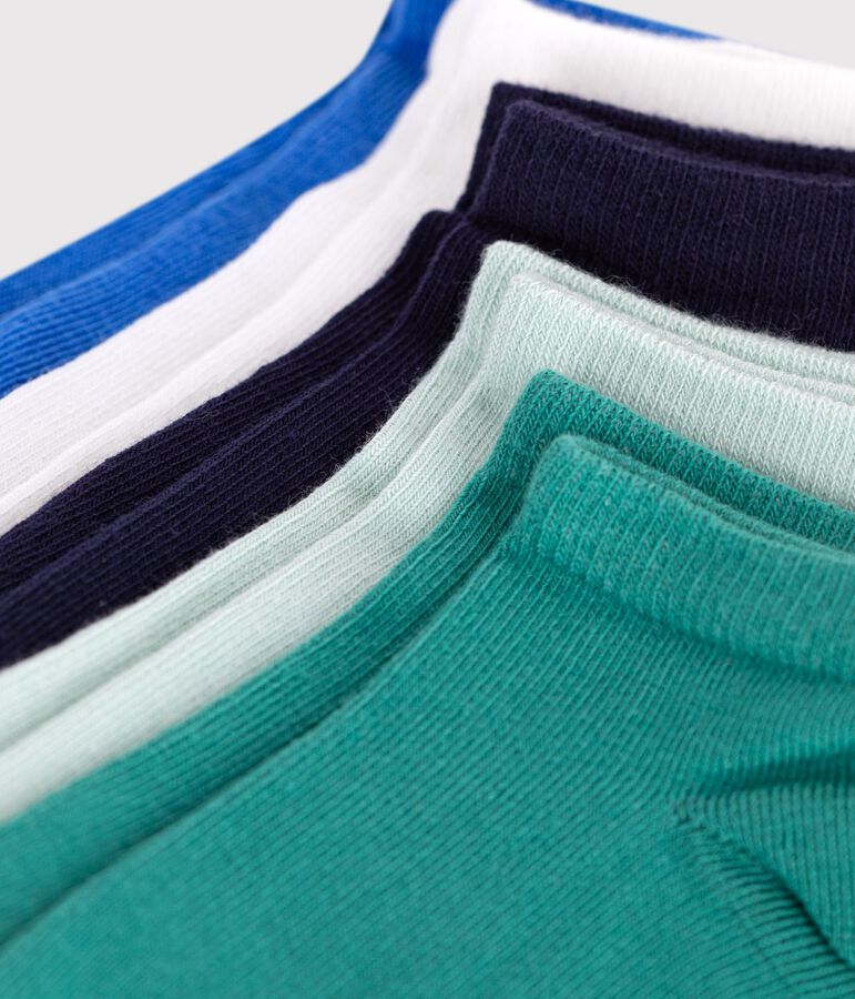 5er-Set Kinder-Socken aus einfarbiger Baumwolle vielfarbig