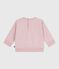 Baby-Sweatshirt aus Baumwolle mit Petit Bateau-Stickerei rosa JOLI