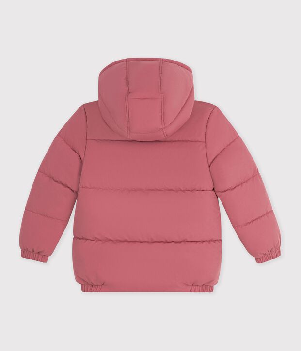 Einfarbige Kinder-Winterjacke rosa