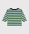 Langärmeliges Baby T-Shirt aus feinem Jersey grün PALMERAIE/ PAUL