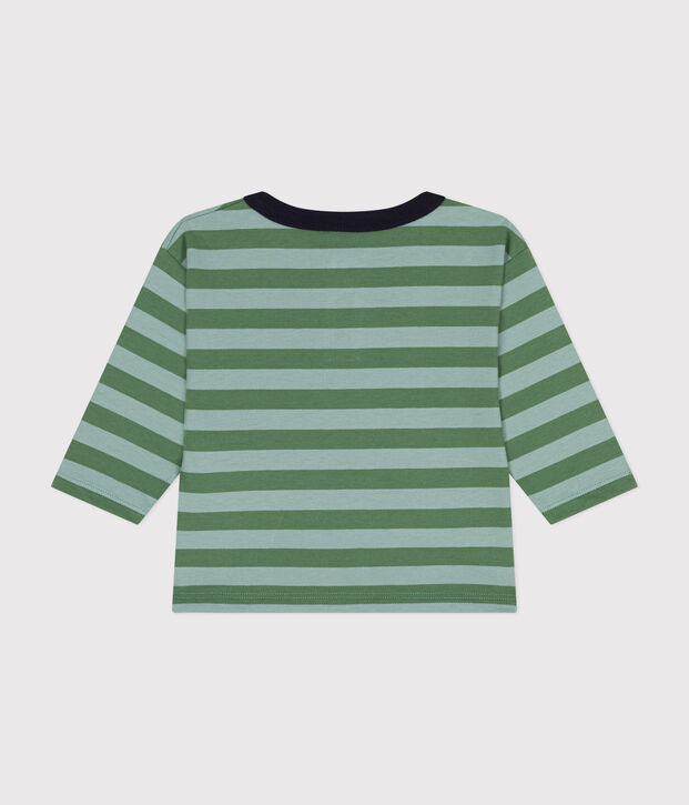 Lang&auml;rmeliges Baby T-Shirt aus feinem Jersey gr&uuml;n/gr&uuml;n
