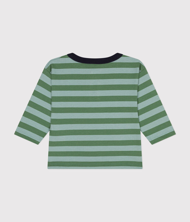 Lang&auml;rmeliges Baby T-Shirt aus feinem Jersey gr&uuml;n/gr&uuml;n