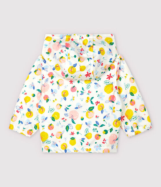 Baby-Windjacke aus beschichtetem Strick für Jungen weiss MARSHMALLOW/weiss MULTICO
