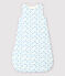 Baby-Schlafsack aus Bio-Baumwolle mit Boot-Motiv weiss MARSHMALLOW/blau COOL