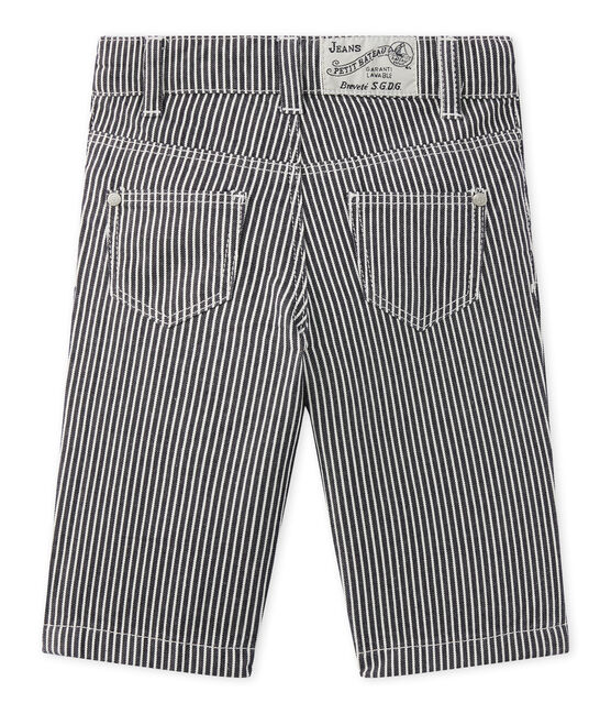 Gestreifte Baby-Jungen-Hose blau SMOKING/weiss MARSHMALLOW