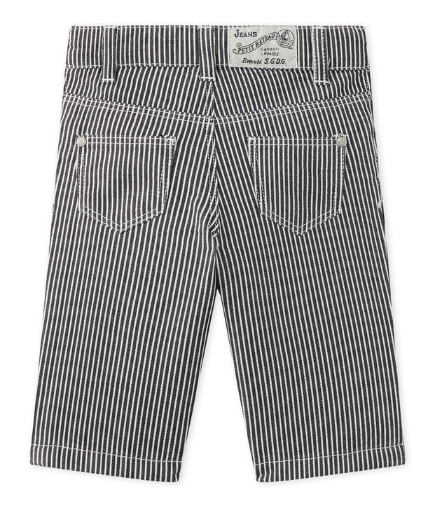 Gestreifte Baby-Jungen-Hose blau/weiss