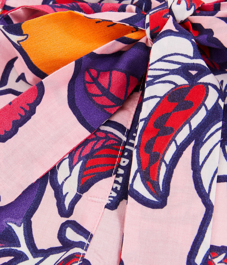 Kinder-Bermuda f&uuml;r M&auml;dchen rosa PATIENCE/weiss MULTICO