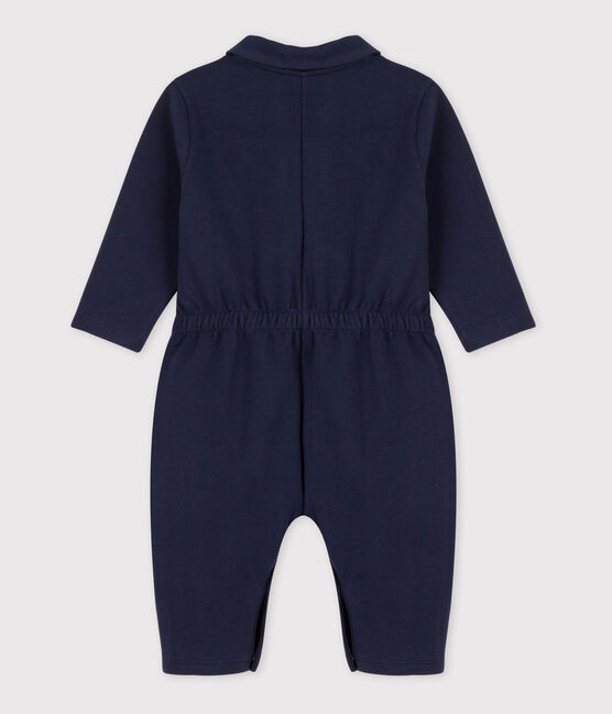 Langer Baby-Overall aus dickem Jersey blau SMOKING