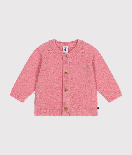 Baby-Cardigan aus Strick mit Wollanteil rosa ROSELINE CHINE
