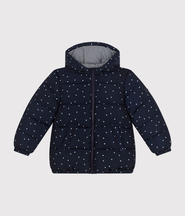 Kinder-Winterjacke f&uuml;r M&auml;dchen und Jungen blau/naturfarben