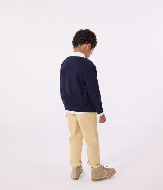 Kinder-Cardigan aus Baumwolle für Jungen blau SMOKING