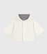 Wattierte Baby-Jacke aus besticktem Fein-Cord mit Ringelstreifen-Futter