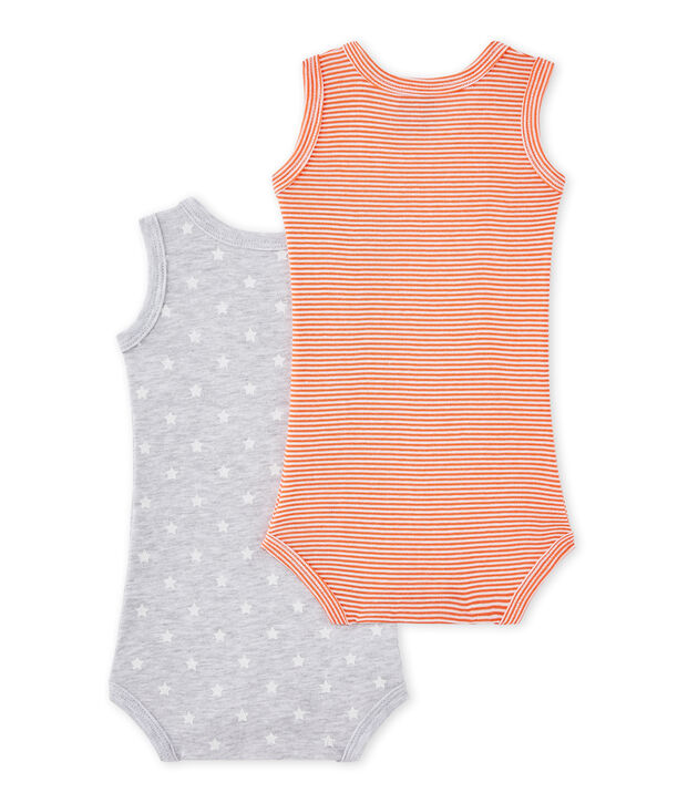 &Auml;rmellose Baby-Jungen-Bodys im 2er-Set weiss
